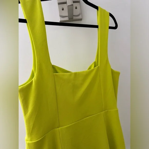NWOT- Show me Your Mumu- Eden Midi Dress in Citrine stretch. (Electric green) XL - Picture 9 of 16